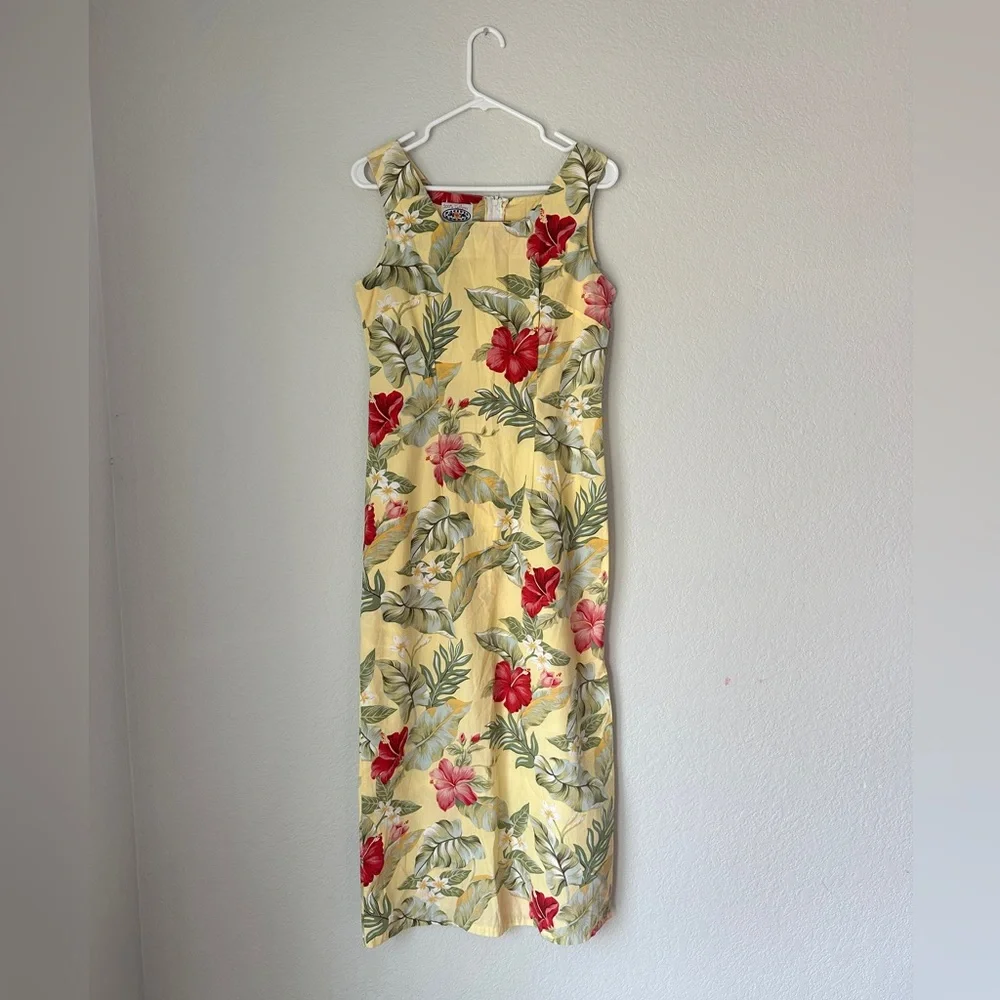 Floral Yellow Maxi Dress - Picture 3 of 5